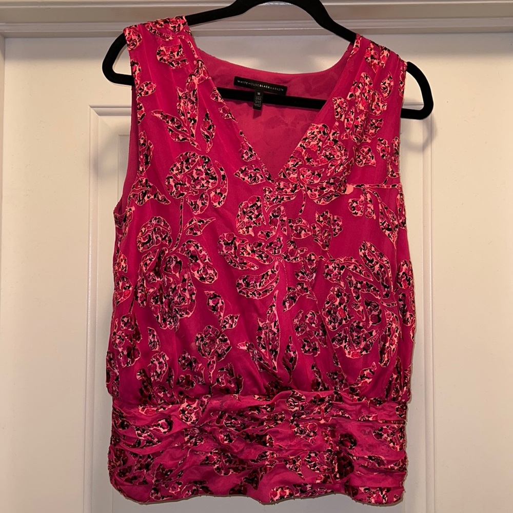 WHBM Médium Sleeveless Pink Blouse
